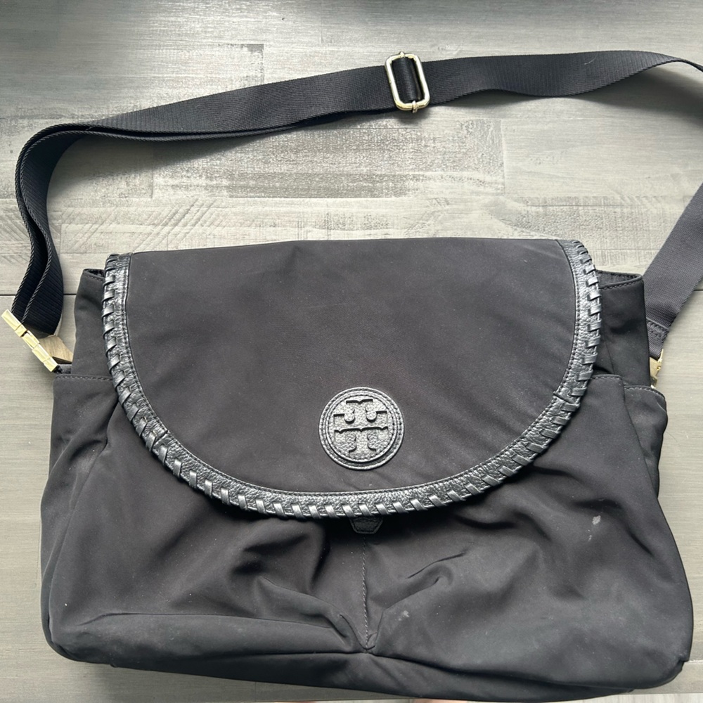 Tory Burch crossbody diaper bag black